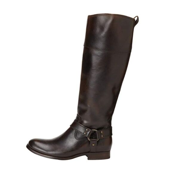 NWT FRYE Women's Brown Italian Leather Equestrian Harness Riding Boot 6.5 - Picture 1 of 8